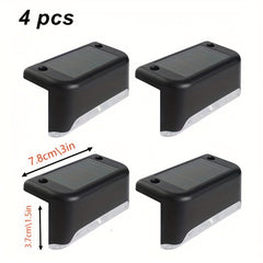 4pcs Solar Deck Lights Waterproof LED Landscape Light