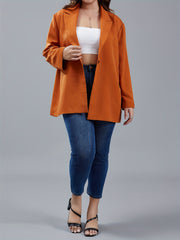  Solid Long Sleeve Workwear Blazer