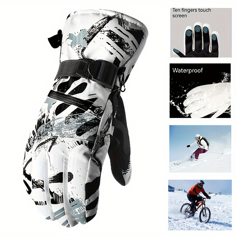 Winter Ski Gloves Warm Windproof Waterproof Touch Screen Gloves