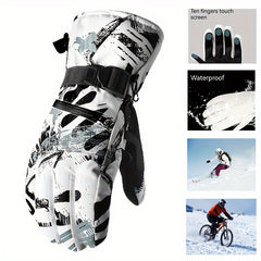 Winter Ski Gloves Warm Windproof Waterproof Touch Screen Gloves