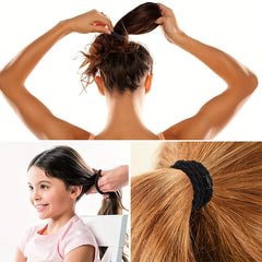 30pcs Colorful Elastic Hair Tie Ponytail Holder Accessories for Thick Curly Hair