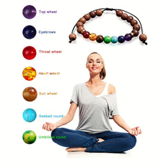 7 Chakra Reiki Healing Bracelet Energy Yoga Beads Bangle