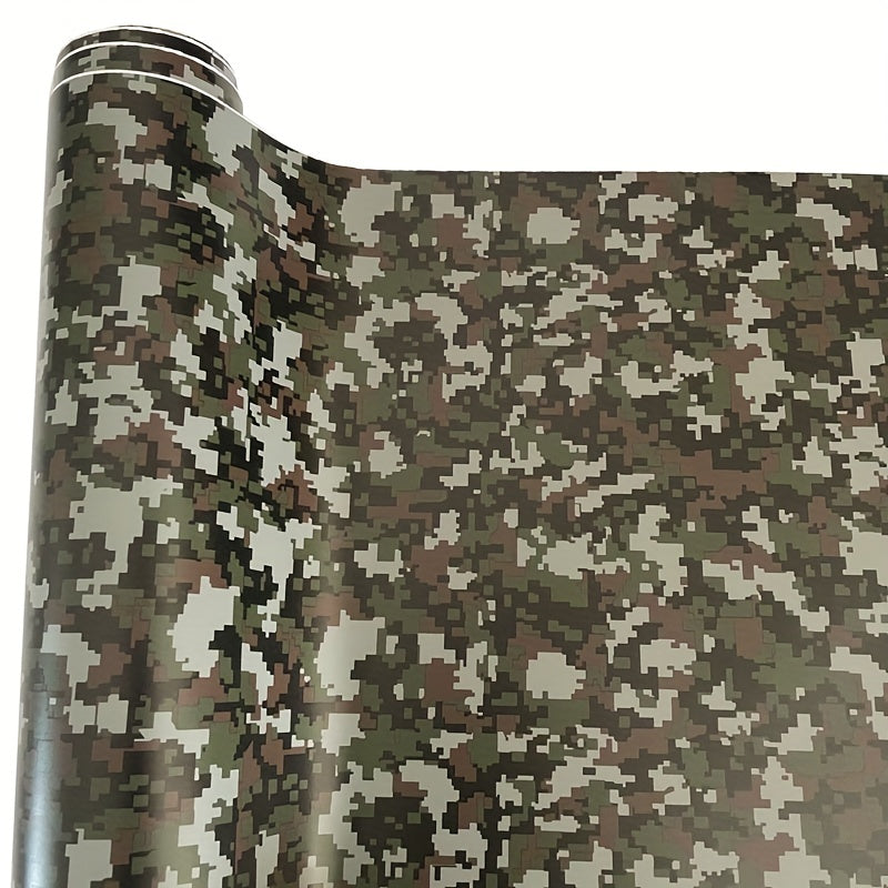 Digital Army Green Camouflage Car Wrap Foil Military Pixel Car Sticker Decal