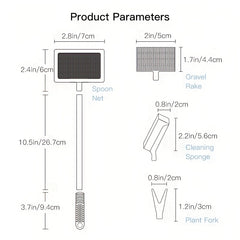 Aquarium Cleaning Tool 4-In-1 Algae Scraper Scrubber Set