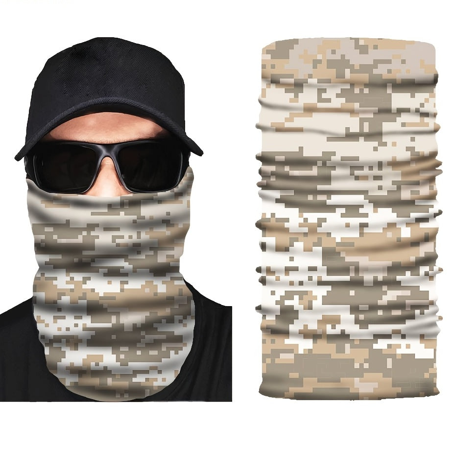 Sports Face Mask Mosaic Cube Camouflage Neck Protector Unisex Dustproof Mask