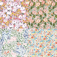 24 Sheets 6x6 Floral Scrapbook Paper Pad DIY Journaling Kit