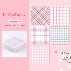 Striped Note Paper Storage Box Grid Teaching Sticker
