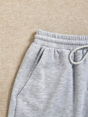 2 Pack Heart Print Drawstring Shorts for Women