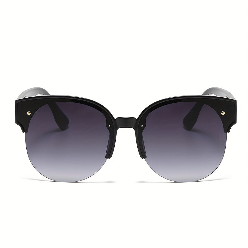 Y2K Cat Eye Sunglasses Semi Rimless UV400