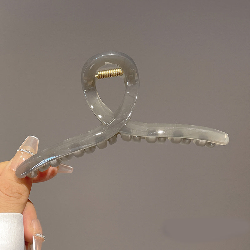 Clear Plastic Rectangle Hair Claw Clip Strong Grip Hair Jaw Clip