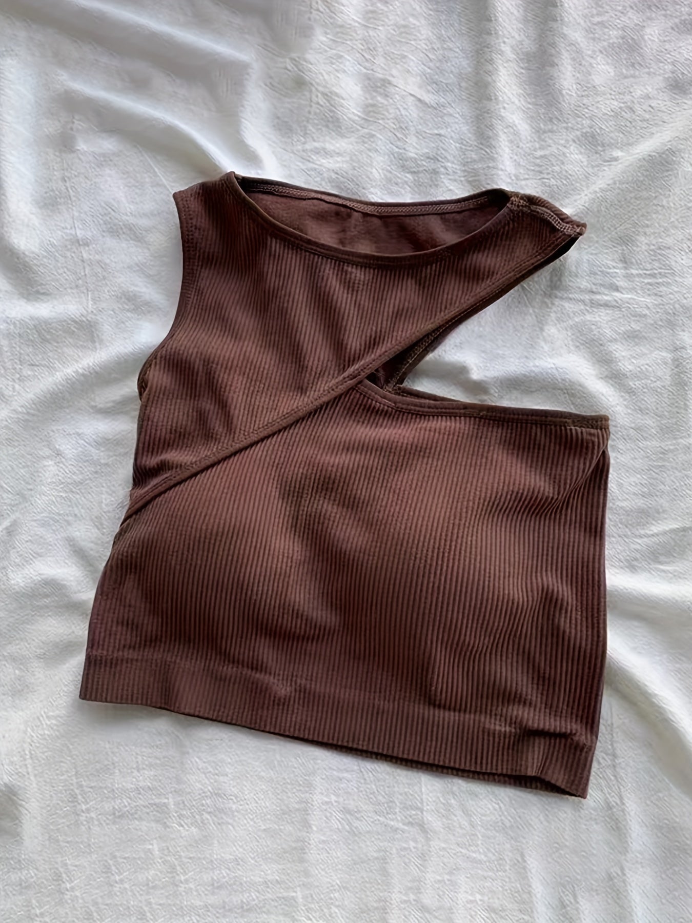3pcs Girl's Ribbed Tank Top Cutout Comfy Soft Undershirts