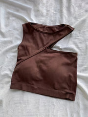3pcs Girl's Ribbed Tank Top Cutout Comfy Soft Undershirts