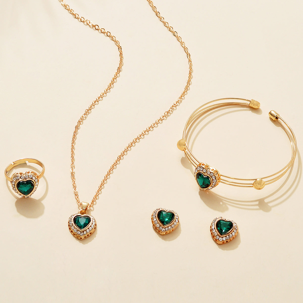 Golden Accessories Set for a Touch of Elegance