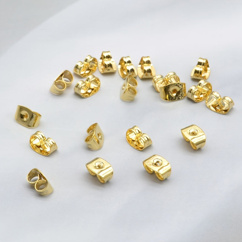 50pcs Casual Earring Back Plugs Round Ear Studs Jewelry Accessories DIY