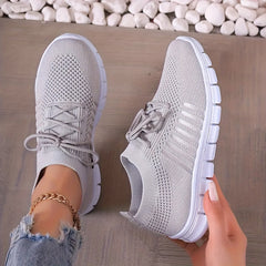 Women's Lace-up Running Shoes Lightweight Mesh Sneakers