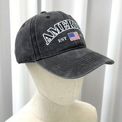 Adjustable Sunshade Baseball Cap American Flag Outdoor Sport