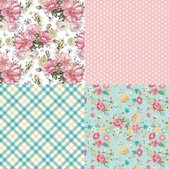 Flower Themed Single Sided Pattern Paper for DIY Albums & Scrapbooks