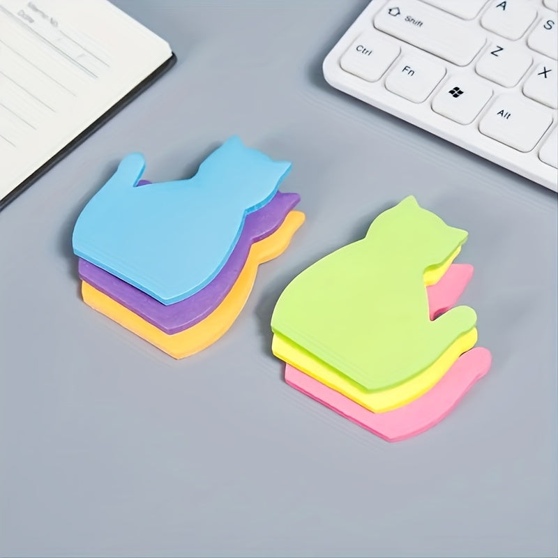 180 Sheets Cat Self Stick Note Pads 4 Pad Cartoon Style Sticky Notes