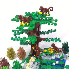 Monkey Mini Building Blocks Forest Scene Doll Toy Chirstmas Gift