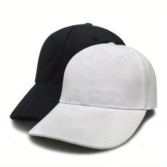 2pcs Solid Baseball Cap Lightweight Sunshade Dad Hats Couple Sun Hat
