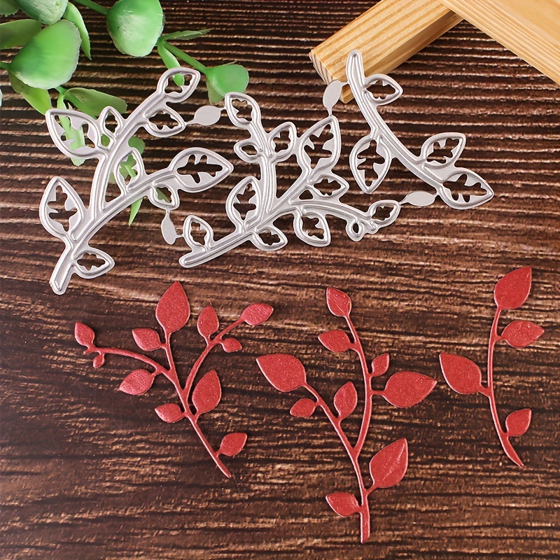 Christmas Tree Cutting Dies Set - Winter Leaf Die Cuts for Card Making