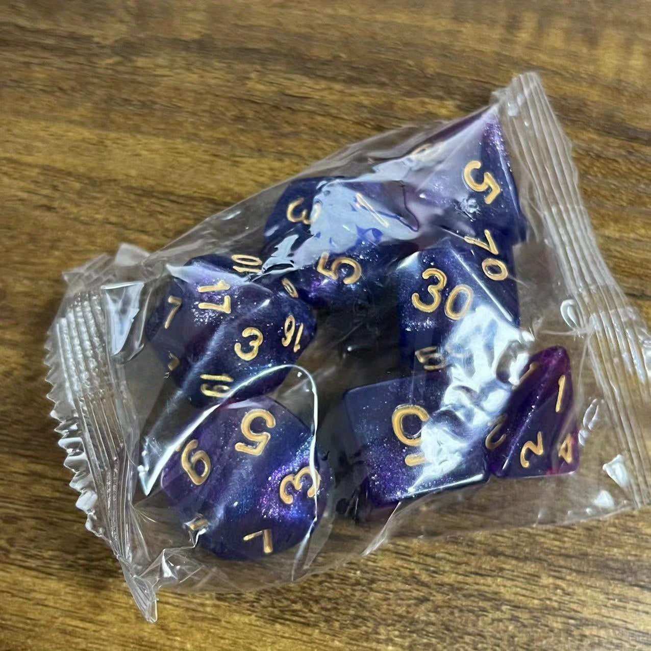 7 Starry Two-Faceted Dice Set