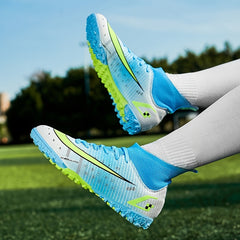 Men's High Top TF Cleats Lightweight Sport Shoes for Soccer Running