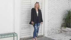  Casual Blazer Women's Solid Long Sleeve Suit Coat