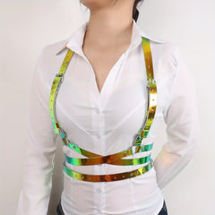 Gothic Cross PU Leather Harness Adjustable Corset Belt