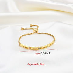 Adjustable Roman Numerals Bracelet for Women Girls