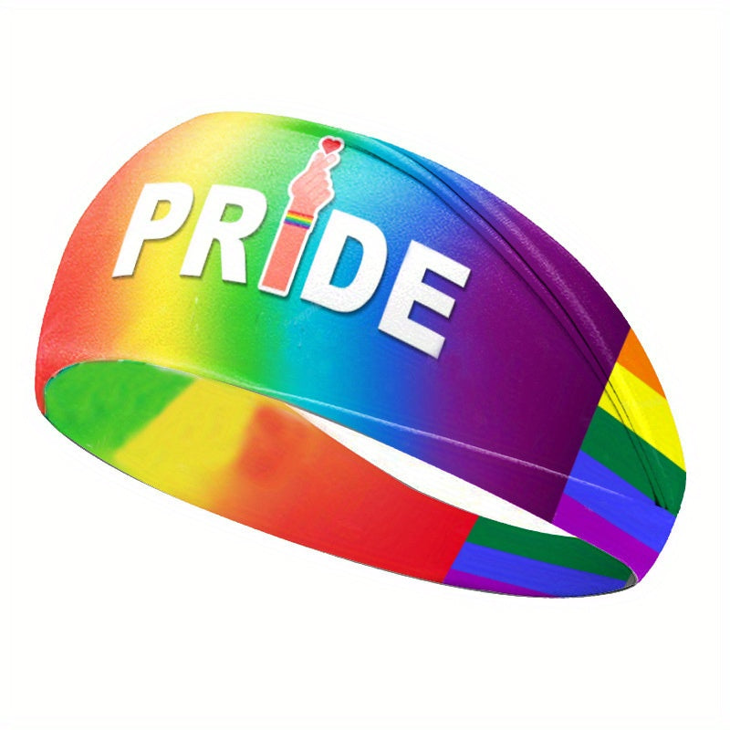 Rainbow Elastic Sports Headband for Women