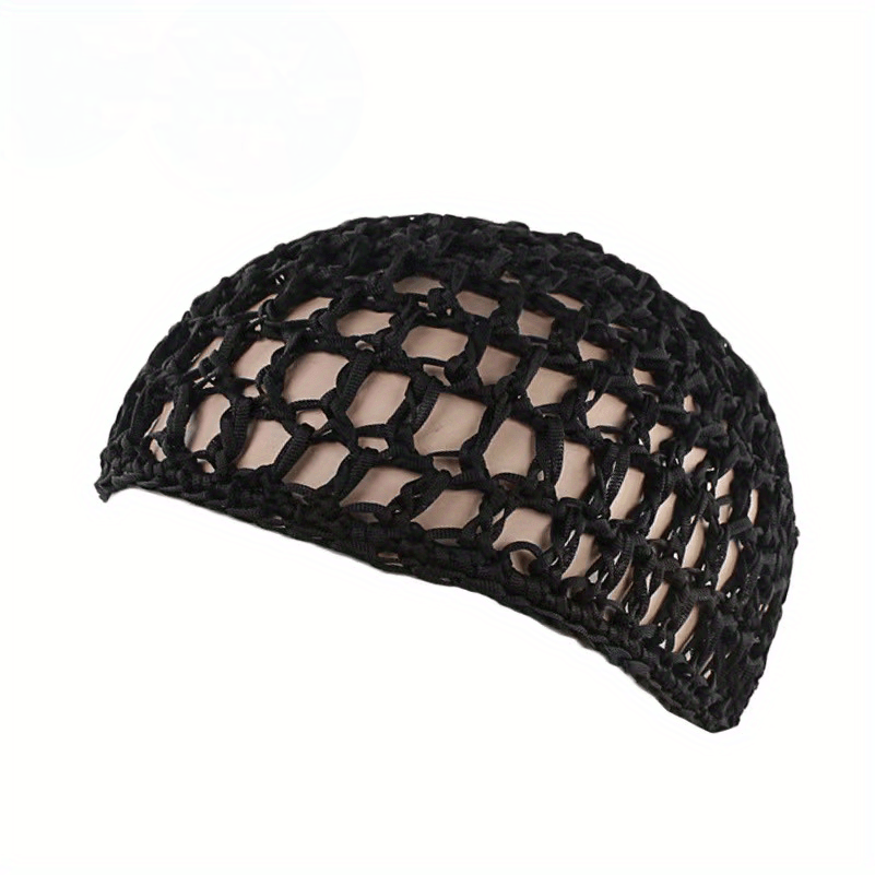 Crochet Hair Net Knitted Snode Hat Women's Hollow Out Headwear