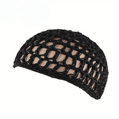 Crochet Hair Net Knitted Snode Hat Women's Hollow Out Headwear