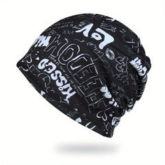 Hip Hop Letter Print Beanie Unisex Baggy Hat