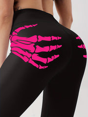Skeleton Hands Fitness Gym Leggings High Waist Yoga Pants