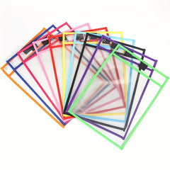 Reusable Dry Erase Pockets - Oversized - Clear Plastic