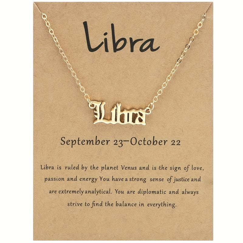 Golden Plated 12 Constellations Pendant Necklace