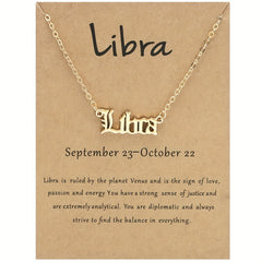 Golden Plated 12 Constellations Pendant Necklace