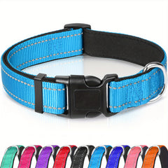JOYTALE Reflective Dog Collar Neoprene Padded Nylon Pet Collar for Safety