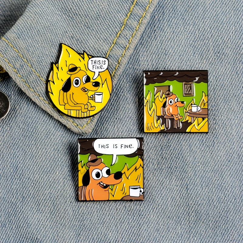 Creative Cartoon Dog Alloy Brooch
