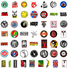 100Pcs Music Themed Waterproof Stickers for Adults & Teens