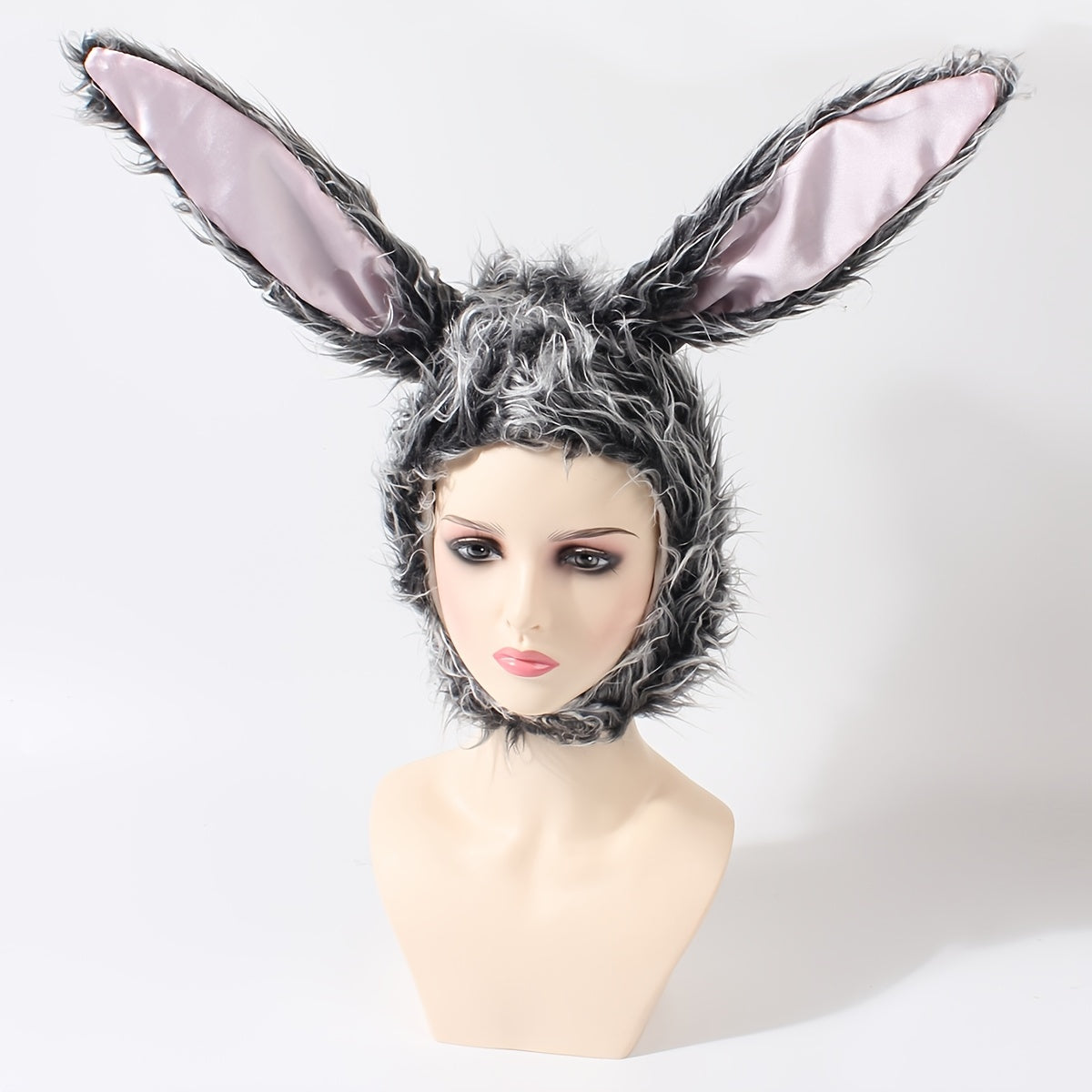Plush Bunny Ears Hat for Women - Warm Ear Protection