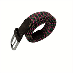 Elastic Braided Belt Pin Buckle Stretch Belt Canvas Waistband Girls