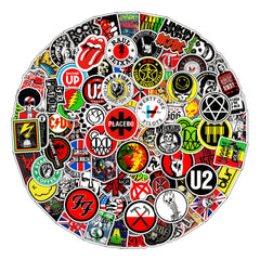100Pcs Music Themed Waterproof Stickers for Adults & Teens