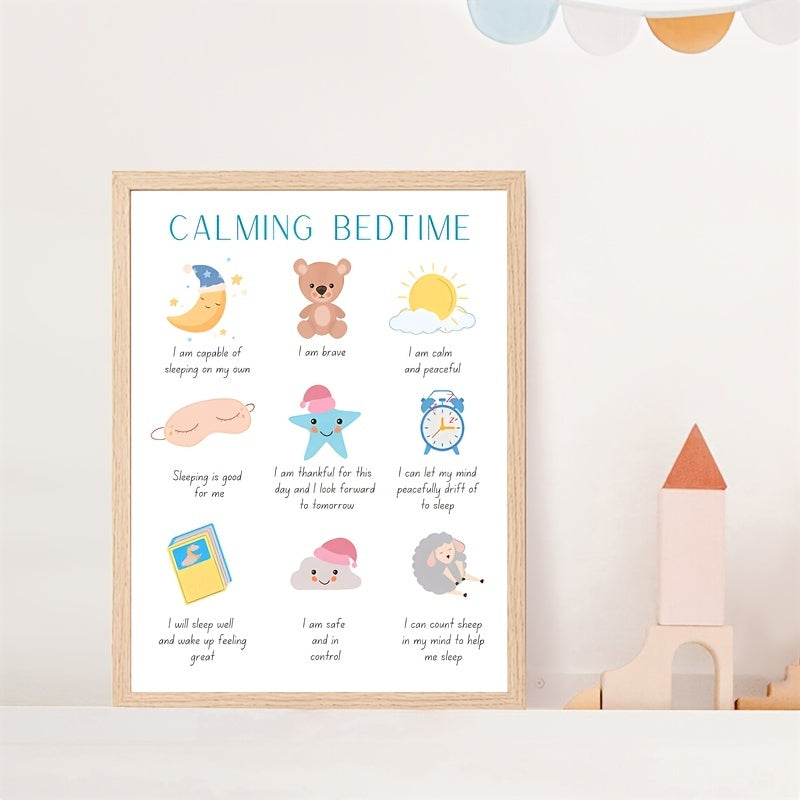 Feelings Poster Bedtime Affirmation - Calming Wall Decor