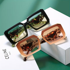 Y2K Square Sunglasses Hip-hop Gradient UV400