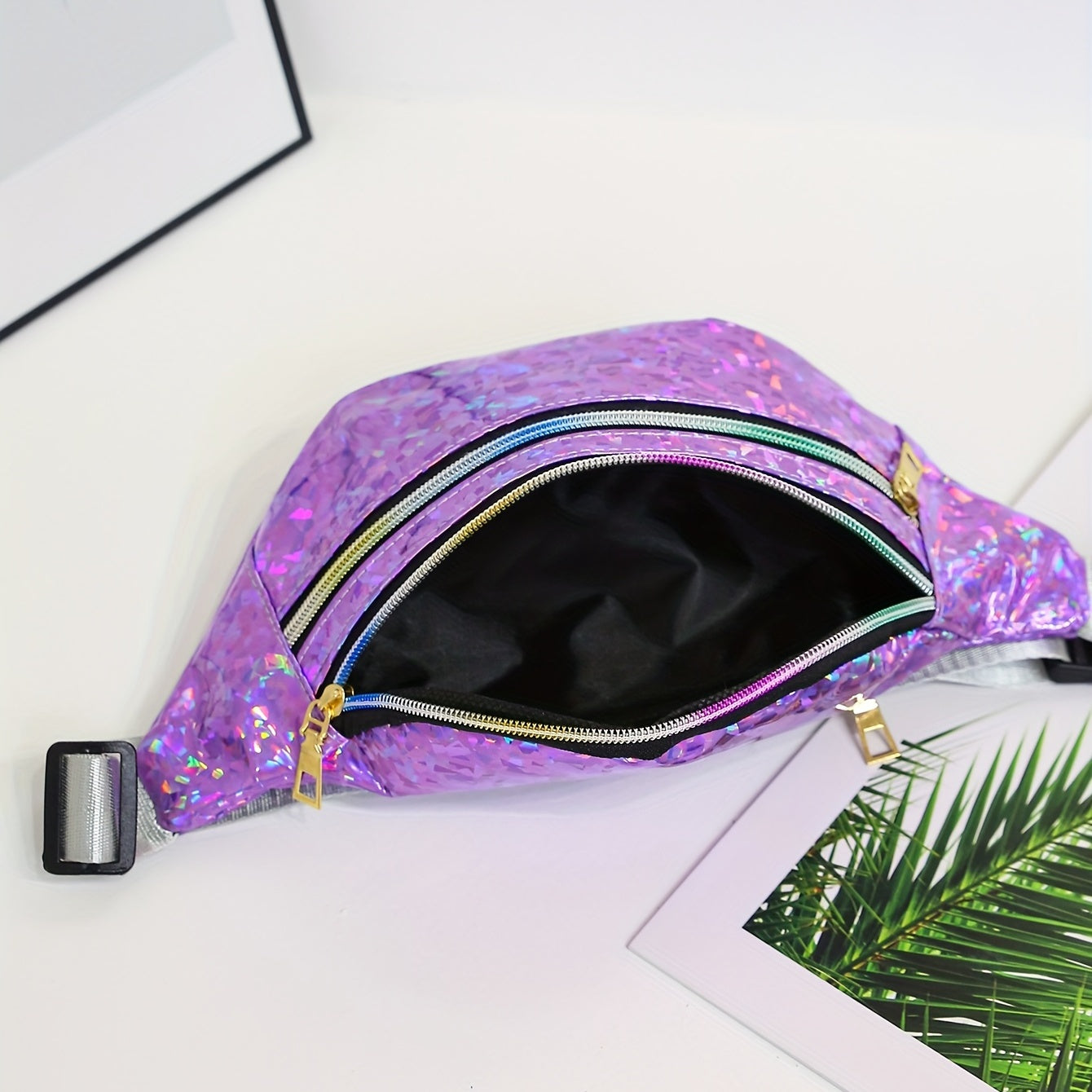 Holographic PVC Chest Bag Waterproof Crossbody Fanny Pack