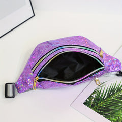 Holographic PVC Chest Bag Waterproof Crossbody Fanny Pack