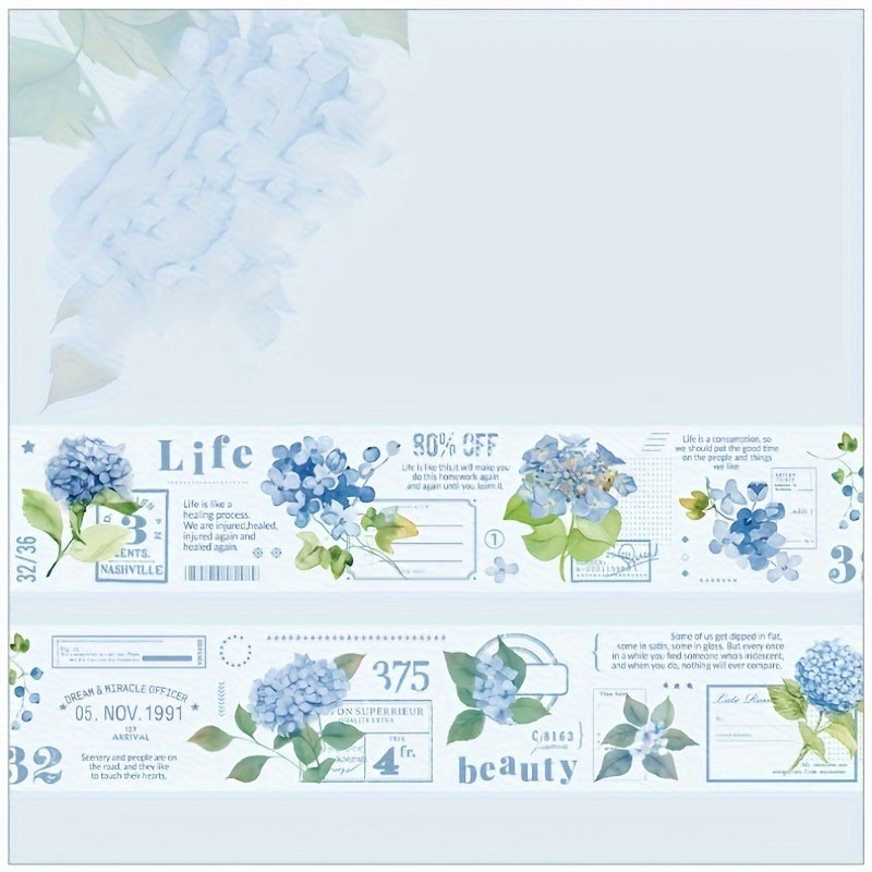 PET Tape Flower Language Letter Series English Flower Journal Sticker