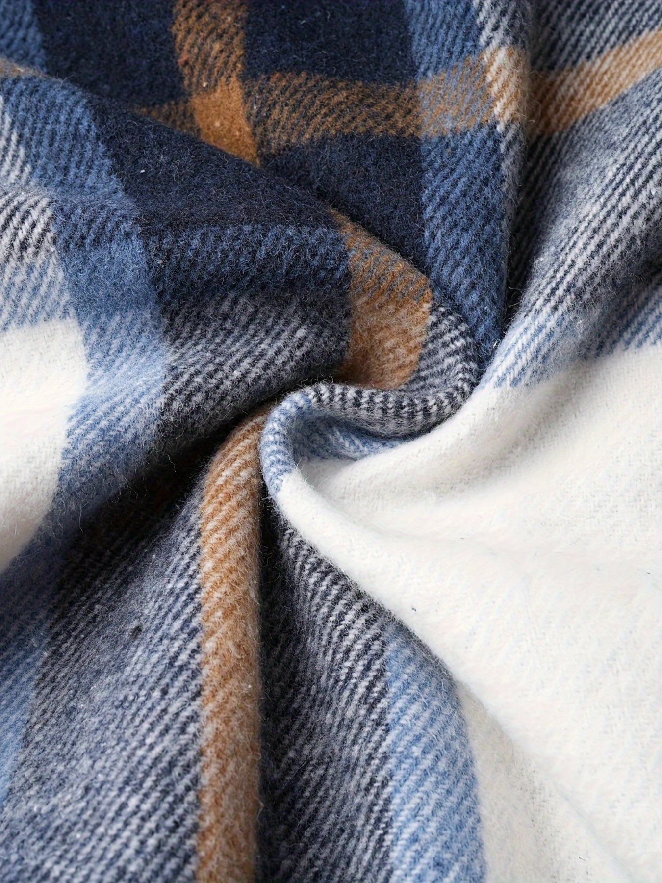  Plaid Print Long Sleeve Button Up Shirt